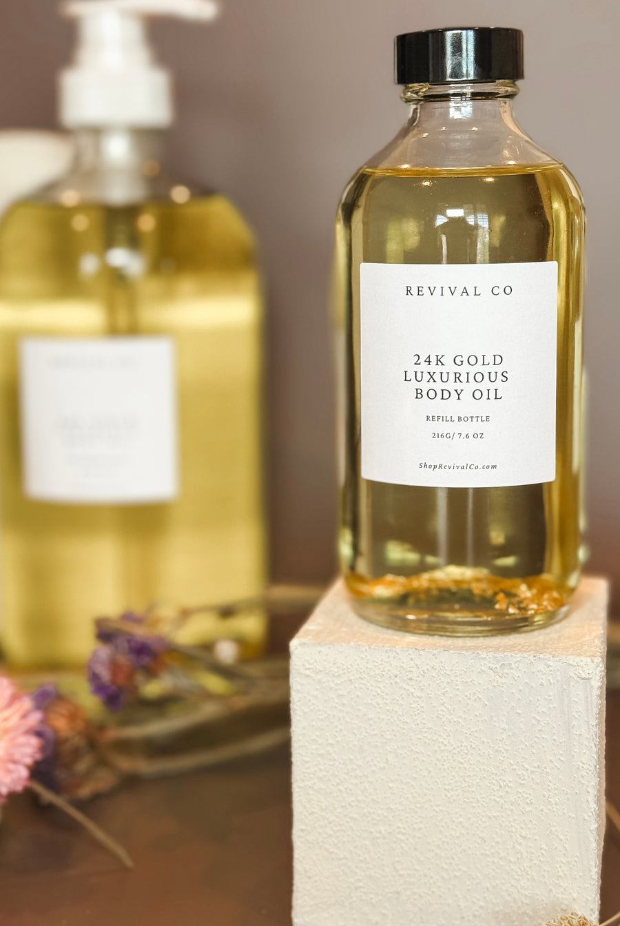 24 K Gold Body Luxurious Body Oil Refill Bottle